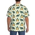 thumbnail image 7 of Goofa Cartoon Turtles Printed Men's Casual Short-sleeved Shirt,Lightweight Breathable Button-down,Summer Casual men's top,Versatile Fashion shirt-3X-Large, 7 of 7