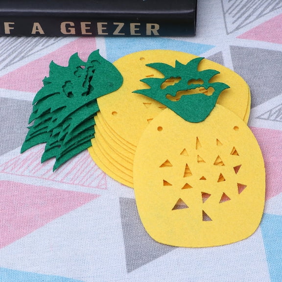 KALLORY 1Set Hawaiian Bunting in Pineapple Shape Felt for Summer and Garden Party 255x0.2x6.3in