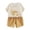 Yellow, variant on Letdown Toddler Boys Soccer Print Outfits Crew Neck Short Sleeve Tee Shirts and Solid Color Comfortable Shorts Activewear Two Piece Set Summer Clothes Outfits 3-12 Years Outdoor Wear