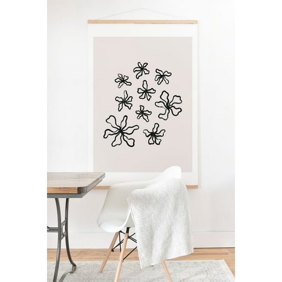 Society6 Alisa Galitsyna Dancing Flowers Art Print & Hanger 8" x 10"