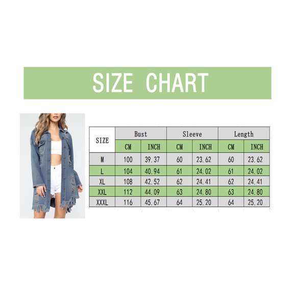 Vedolay Fall Tops for Women Women's Fall Leopard Stitching Denim Jacket Long Sleeve Jean Coat,Blue XXL