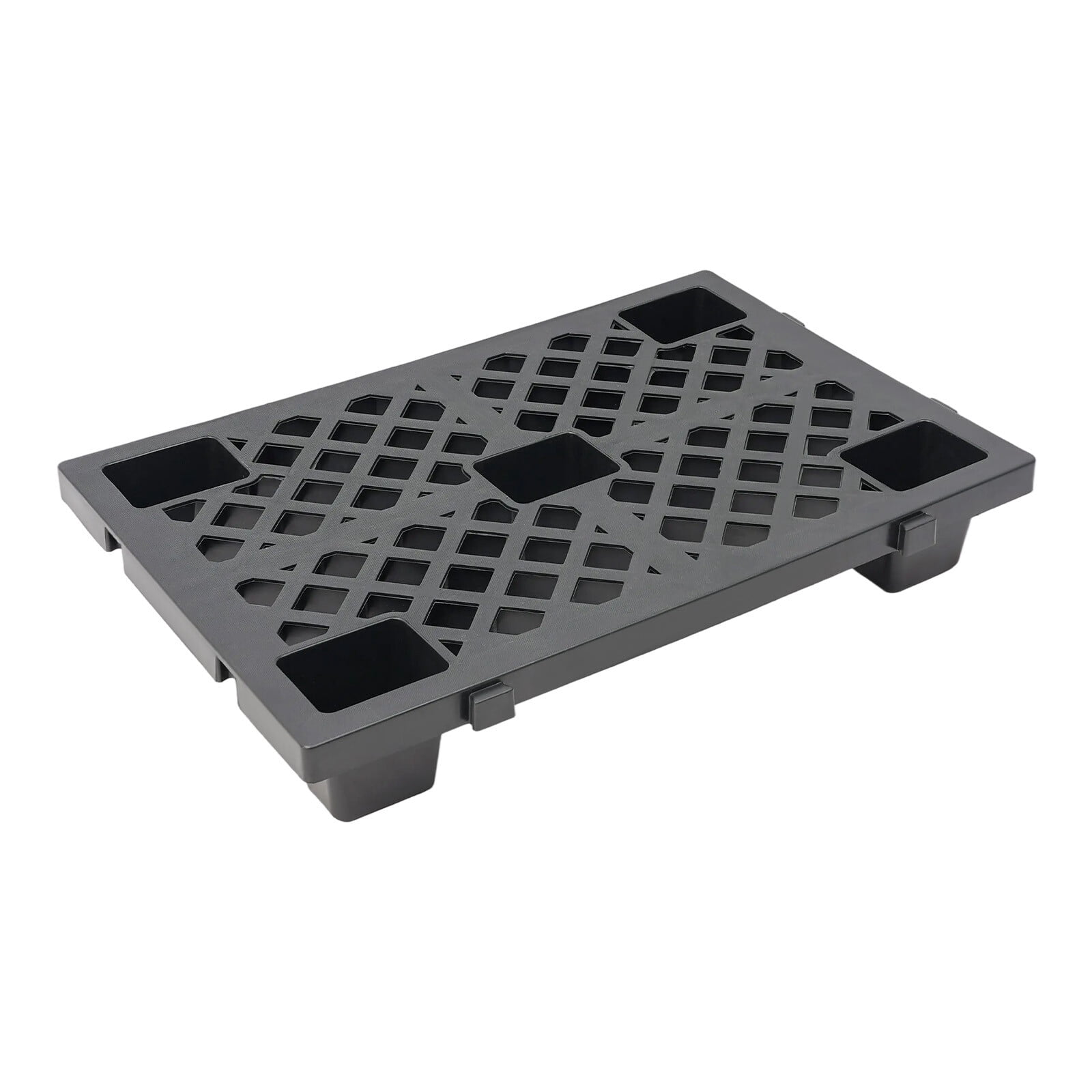 6 Pcs Moisture-Proof Plastic Pallets Stackable Interlocking Storage Pallets 60*40*10cm for Warehouses, Factories, Logistics Centers