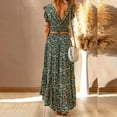 thumbnail image 4 of Conjunto de traje sin mangas de camisa de verano de moda para mujer Conjuntos sexy con estampado de cuello en V Wmkox8yi  bvn3454, 4 of 9
