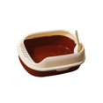 thumbnail image 2 of Dalazy Cat Litter Box Kitten Toilet Pet Litter Tray Bedpan Cat Litter Container Coffee, 2 of 9