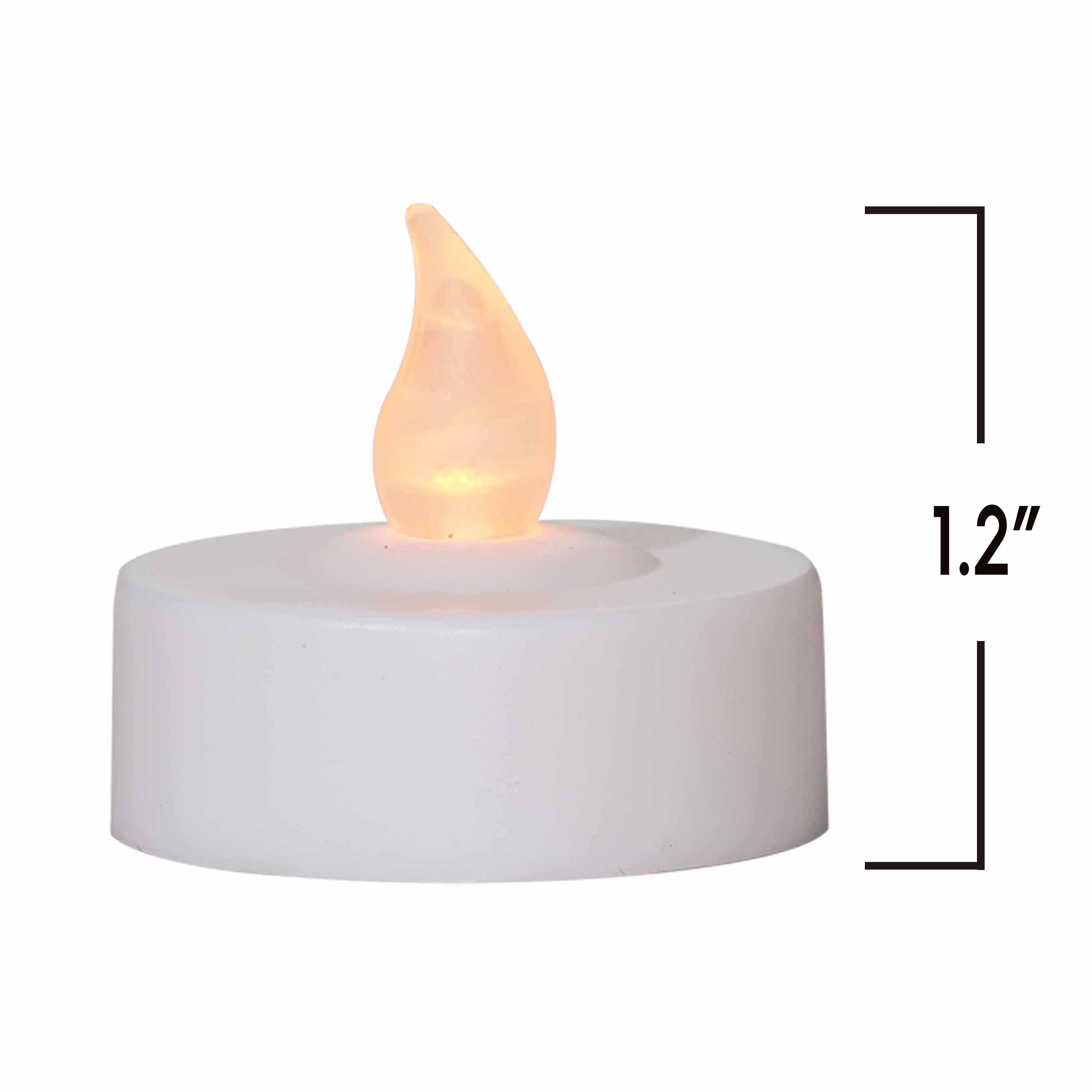 Indoor Battery-Operated LED Tealight Candles, White, 6 Count, by Holiday Time