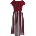 thumbnail image 3 of BluNight Collection Little Girls 2 Ways Ruffle Hi Lo Maxi Skirt Romper Belt Jumpsuit Romper USA 4-14, 3 of 4