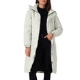 thumbnail image 1 of Abrigo acolchado grueso de invierno para mujer INSPIRE CHIC, parka cálida, chaqueta de plumas con capucha, abrigo largo acolchado, talla XL, blanco, 1 of 6