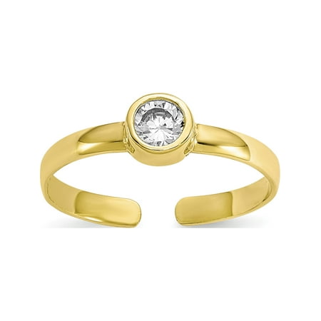 10k Yellow Gold CZ Toe Ring