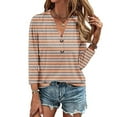 thumbnail image 2 of Inverlee Button Up Shirts Women Summer 3/4 Sleeve Tops Dressy Casual Plus Size Solid Color T Shirts Classic Holiday Tunic Blouse Clearance, 2 of 6