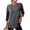 Dark Gray, variant on Staron Women's Workout Tops 3/4 Sleeve Round Neck Sun Protection Shirts Casual Spring Summer Tees Tunic Blouses, Black 3XL