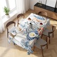 thumbnail image 3 of Blue Pumpkin Coastal Fall Table Cloth Waterproof Tablecloths, Thanksgiving Starfish Summer Beach Tablecloth Dining Table Cover for Kitchen Party Tabletop Outdoor, Rectangle Tablecloth 60x120 Inch, 3 of 9