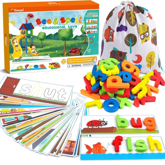 Juguete educativo KMUYSL See & Spell Learning, 80 unidades, de 2 a 6 años