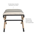 thumbnail image 4 of Linon Brewster Indoor Stool Ottoman, Black and Neutral, 4 of 12
