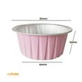thumbnail image 2 of 50Pcs Aluminum Foil Baking Cups with Lids, 5oz Disposable Muffin Cupcake Ramekins, Cupcake Foil Liners Mini Tart Pie Tin Pan Holder for Souffle, Pudding, Party, Wedding, Pink, 2 of 7