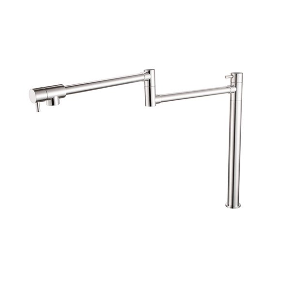 Solid Brass Deck Mounted Double-Jointed Pot Filler Kitchen Sink Faucet Cold Water Only Tap ,High Water Flow Rate