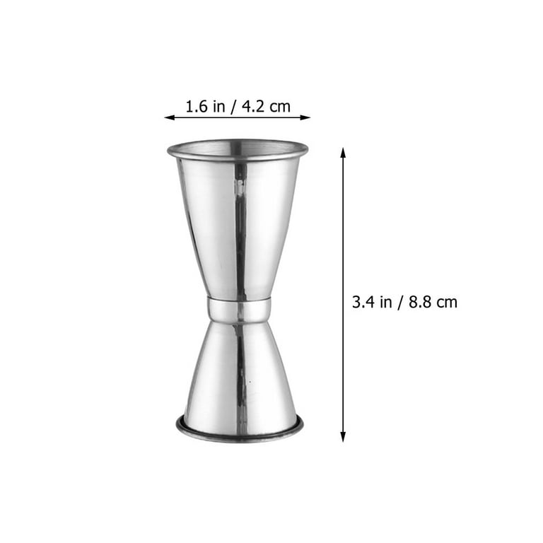 Cozihom Stainless Steel Measuring Cup, 2.5 oz, 75 mL, 5 Tbsp, Cocktail Jiggers, Pack of 2