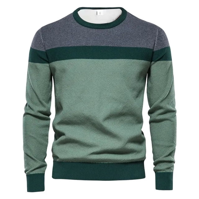 HBFAGFB Chemises à Manches Longues pour Hommes Col Rond Tops à Blocs de Couleur Vêtements de Mode Simples Vert Taille 2TG