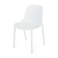 thumbnail image 4 of Noble House Ivy Stacking Plastic Patio Dining Side Chair in Black (Set of 4), 4 of 9
