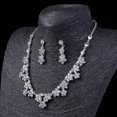 thumbnail image 5 of MLINS Bridal Jewelry Set White Alloy Pendant Necklace and Earrings with Delicate for Decoration, 5 of 8
