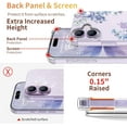 thumbnail image 4 of for iPhone 17 Case,[3 in 1] with Screen Protector & Camera Lens Protector, Flower Pattern Design,Clear Soft Shockproof Slim Floral Phone Cover for Women Girls 2025 6.3"(Magnolia/Blue), 4 of 13