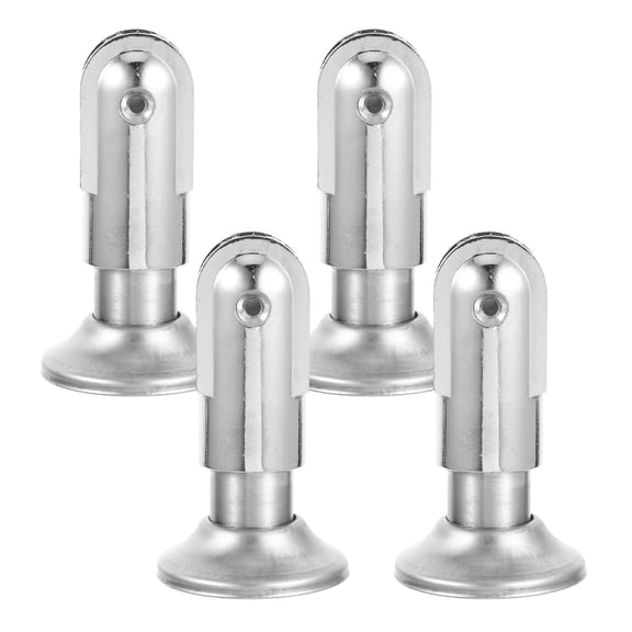 STOBOK 4Pcs Toilet Partition Fittings Stainless Steel Bracket Adjustable Height for Toilet Installations