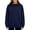 Navy, variant on Yotami Womens Zip Up Hooded Sweatshirt with Zipper Chest Pocket & Side Pockets, Lightweight Casual Oversized Hoodie Jacket, Solid Color Hooded Outerwear for Fall, Daily Wear