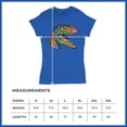 thumbnail image 5 of Tee Hunt Colorful Raptor T-Shirt Dean Russo Neon Dinosaur Pattern Women's T-Shirt Tee, Blue, Large, 5 of 5