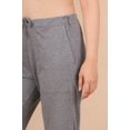 thumbnail image 2 of Women's Cottonique W12209 Latex Free Cotton Drawstring Sleep Pant w/ Pockets (Melange Grey 9), 2 of 4