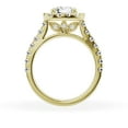 thumbnail image 4 of Unique Moments Lab Grown 2.50 ct Cushion Halo Diamond Engagement Ring 10K Yellow Gold, 4 of 6