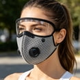 thumbnail image 7 of Cycling Face Mask with Eye Shield, Reusable Carbon Filter Dust Mask _ Gray, 7 of 7