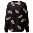 thumbnail image 5 of CAIXIA Football Womens Sweatshirts No Hood Breathable Quality Crew Neck Holiday Long Sleeve Top Pullover Novelty Print Weighted Hoodie for Women Fashion Fall Winter Clothes, 5 of 6