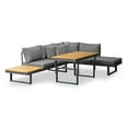 thumbnail image 6 of Greemotion San Jose Modular Teak Solid Wood Sectional Sofa in Gunmetal/Natural, 6 of 11