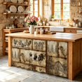 thumbnail image 6 of Farm Animal Cabinet Curtains for Kitchen 32"Wx55"L, Retro Chicken Cow Sheep Pig Pine Trees Silhouette Farmhouse Pantry Curtain Skirt Magic Tape Curtains Privacy Panel for Utility Closet Bathroom, 6 of 9