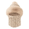 thumbnail image 4 of Women's Hat Scarf One Piece Fall Winter Windproof Warm Beanie, 4 of 4