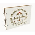 thumbnail image 7 of Darling Souvenir Personalized Engraved Laser Cut Wedding Guest Book Wooden Cover Sign-in Book Registry Guestbook Scrapbook-2D, 7 of 7