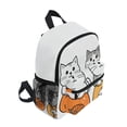 thumbnail image 2 of FORMRS Kids School Backpack with Front Zippered Pocket 12" Student Travel Daypack, Gray Cute Cat, 2 of 6