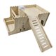 thumbnail image 3 of Casa de madera para cobayas, casa de conejos, cueva, casa para animales pequeños, cama, cabaña, escondite para No incluye alfombrilla para el hervidor., 3 of 9