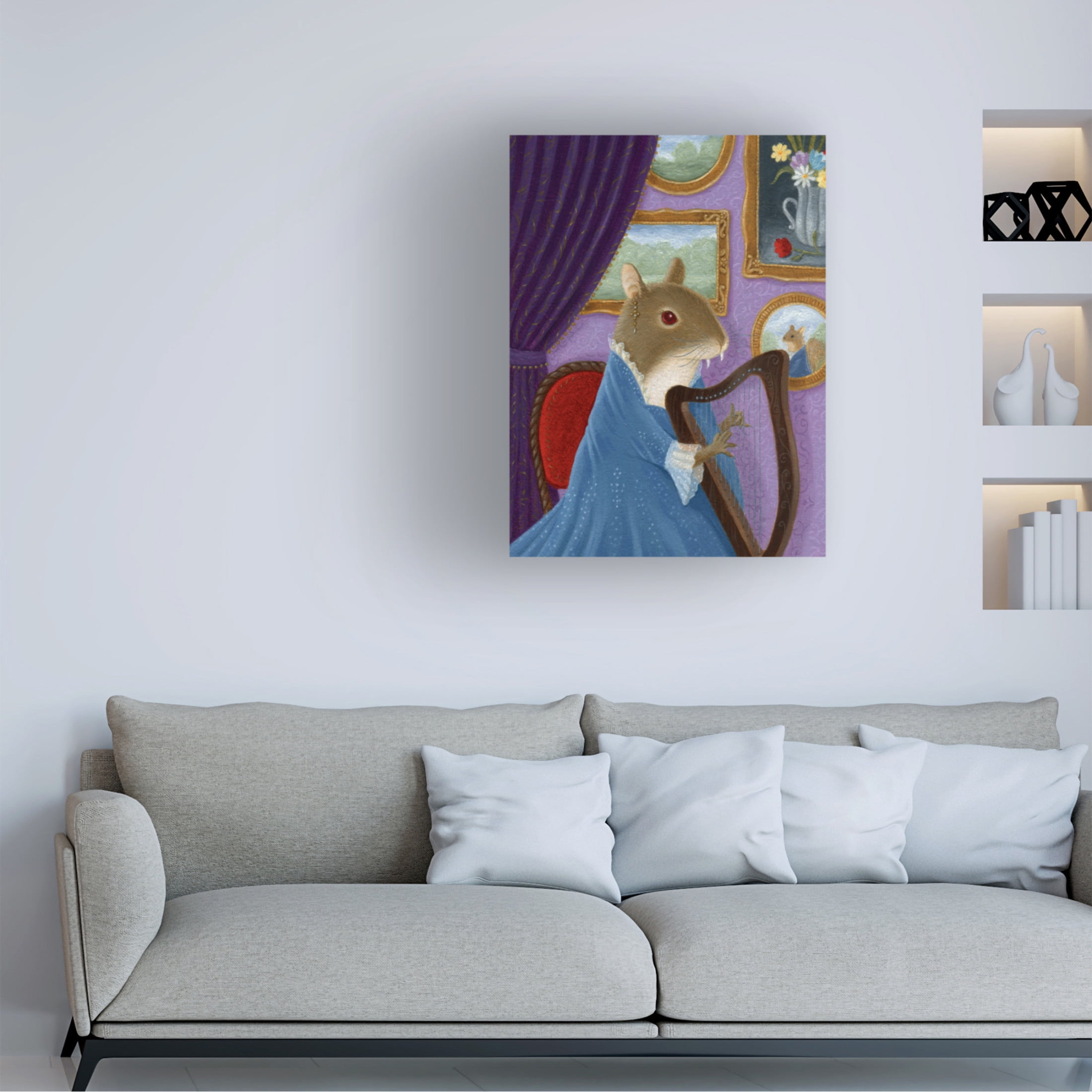 Canvas Wall Art - Gina Matarazzo 'Priscilla F. Foffenschnizzle' Wall Art for Living Room, Bedroom, or Office Décor by Trademark Fine Art - 14 x 19 Inches