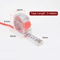 thumbnail image 2 of Tape Measure 3 Meters Metric Ruler Extra Thick Steel Measuring Tape 19mm Wide, Transparent Red ABS Case, 2 of 7