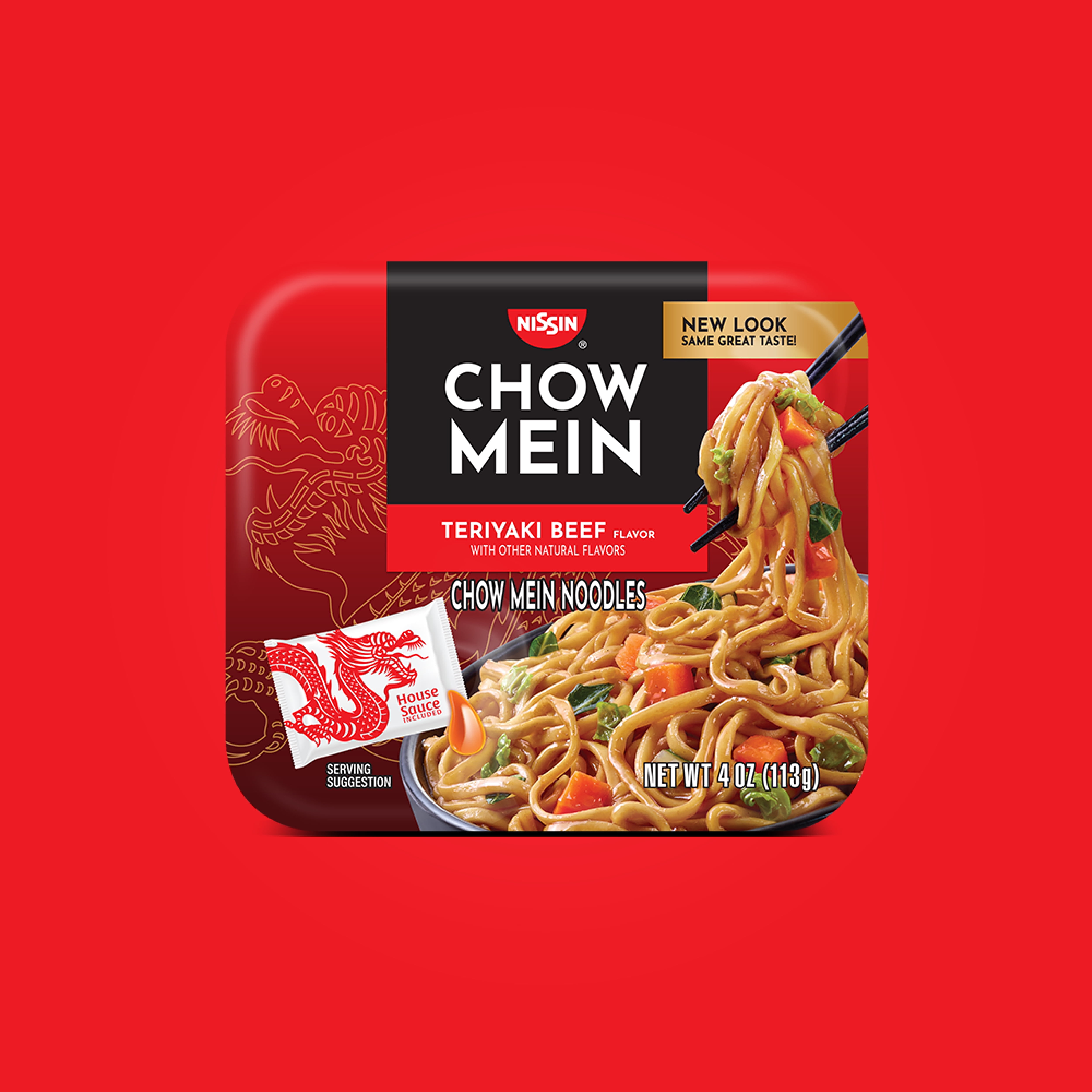 (6 pack) (3 Pack) Nissin Foods Chow Mein Instant Noodles, Teriyaki Beef Flavor, 4.0 oz Tray, Shelf-Stable