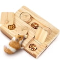thumbnail image 1 of Juguetes interactivos de madera para hámsteres, 6 en 1, para buscar comida de cerdos, dispensador de juguetes para animales pequeños, divertidos juguetes para conejos, conejitos y jerbos., 1 of 8