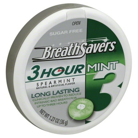 Breath Savers, Sugar Free Mints in Spearmint Flavor, 1.27 (Best Breath Mints For Smokers)