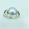 thumbnail image 5 of Navya Craft Freshwater Pearl 925 Sterling Silver Handmade Duel Heart Women Ring, Pearl Jewelry Size 10.0, 5 of 5