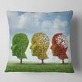 thumbnail image 2 of Designart Brain Aging - Abstract Throw Pillow - 16x16, 2 of 5