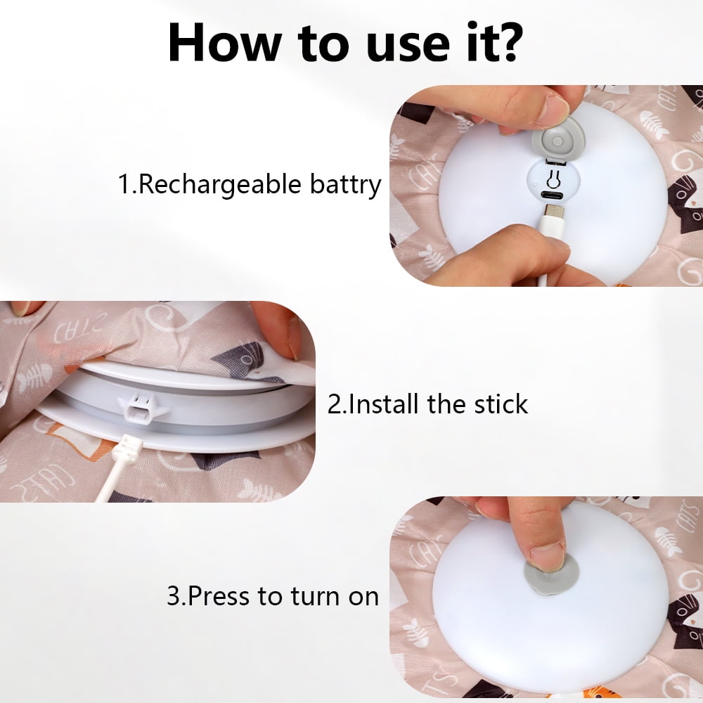 Interactive Cat Toys for Indoor Cats‌ Adult‌ with Feather Tail Switchable Mouse Sounds, ‌Kitten Enrichment Toys‌ for Hunting Self Play, Automatic Rechargeable Quiet Game