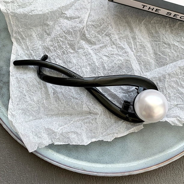 onlyliua Liquidación Ofertas Del Día Ofertas Prime Pinza para El Pelo con Forma de Perla de Gran Sentido, Nueva y Elegante Pinza para El Pelo con Giros En La Parte Posterior de La Cabeza, Tocado con