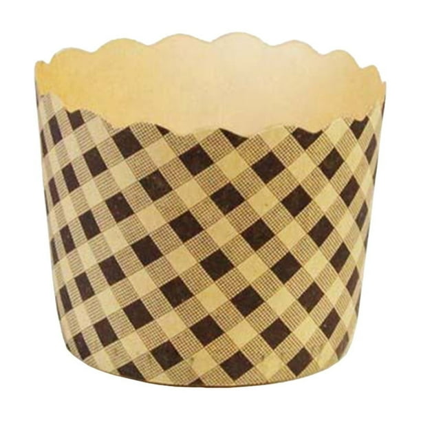 Molde de papel kraft resistente a altas temperaturas y al aceite, soporte para cupcakes, apto para horno.