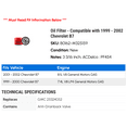 thumbnail image 2 of Oil Filter - Compatible with 1999 - 2002 Chevy B7 2000 2001, 2 of 2