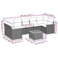 thumbnail image 2 of vidaXL 8 Piece Garden Sofa Set with Cushions Black Poly Rattan, 2 of 5