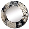 thumbnail image 2 of Designart "Full Moon Serenity In Grayscale" Coastal Coral Under Water Rund Mirror For Wall Decor - Large Grey Round Print Mirror - Round Coastal Mirror - Wall Mounted Round Large Mirror - 23" x 23", 2 of 6